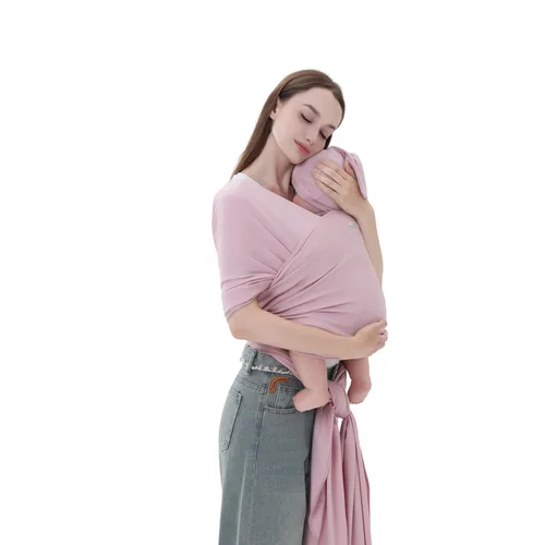 Miniatura 10 de TADO MUSLIN Portabebés para recién nacidos a niños pequeños (8-35 libras), eslinga modal suave elástica, transpirable para todas las estaciones