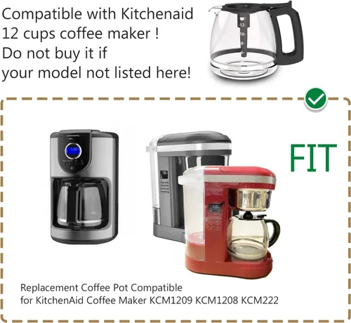 Miniatura 2 de Cafetera de repuesto compatible con cafetera KitchenAid KCM1209 KCM1208 KCM222