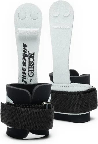 Miniatura 9 de Gibson Athletic Just Right Neo - Agarres de gimnasia para mujer, agarre de cuero con protector de muñeca de neopreno, cierre de velcro, agarres
