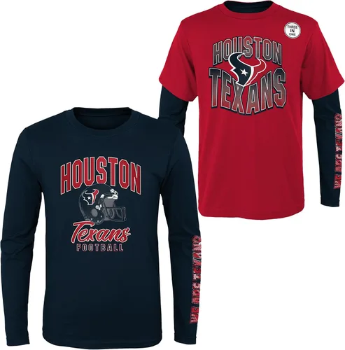 Miniatura 9 de NFL Conjunto de 3 Camisetas y Camisas de Manga Larga para Niños y Jóvenes 8-20, Colores del Equipo del Día del Juego