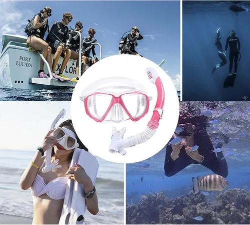 Miniatura 6 de Gafas de natación para niños, máscara de buceo para jóvenes, antifugas, antivaho, cubierta de nariz, máscara de buceo de visión amplia transparente