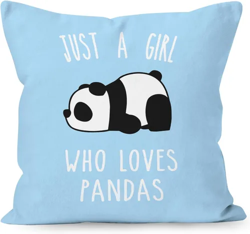 Miniatura 14 de Just A Girl Who Loves Pandas, funda de almohada de oso panda, 12 x 20 pulgadas, regalos para amantes del oso panda, regalos para decoración