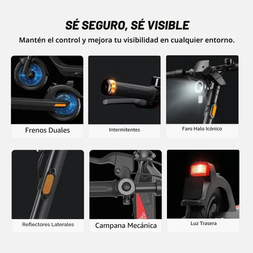 Miniatura 7 de NIU Electric Scooter for Adult - KQi 1PRO 100 200 Series E Scooter w/Suspension, 500-700W Peak Power, 14-33 Max Miles, Top 15-20 MPH, Portable Gris