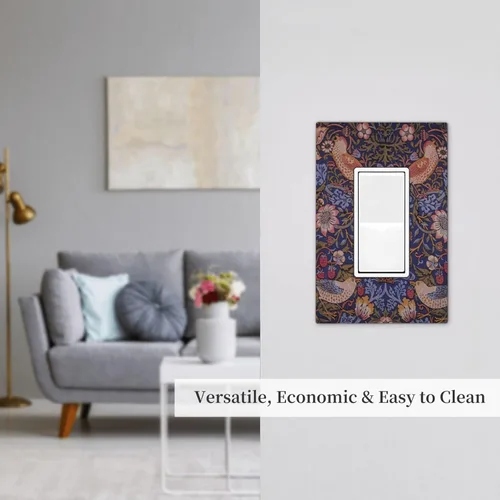 Miniatura 1076 de Placa Decorativa de Pared de Granja Rústica con Cuerno de Madera para Puerta de Granero 1 Banda Duplex Cubiertas de Toma Eléctrica Soltera