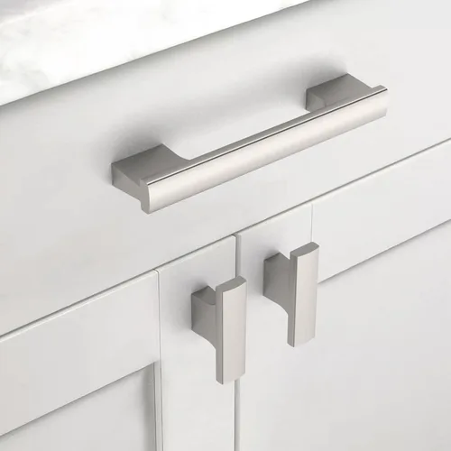 Miniatura 3 de Paquete de 12 tiradores para gabinete de 4 pulgadas (102mm) de níquel satinado cepillado, accesorios para gabinetes de cocina, cajones, cómodas