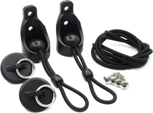Miniatura 3 de Kit de bungee universal para parasoles opacos y enrollables (negro, Bugee y OR. tapa de extremo, paquete de 2)