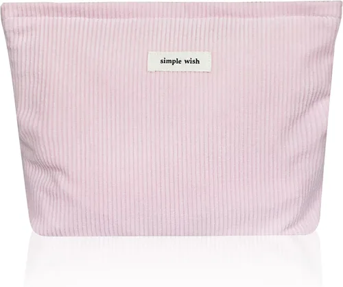 Miniatura 45 de Wudygirl Bolsa de maquillaje de lona para mujer, organizador estético de maquillaje, bolsa de maquillaje de viaje, bolsa de aseo para bolso, bolsa