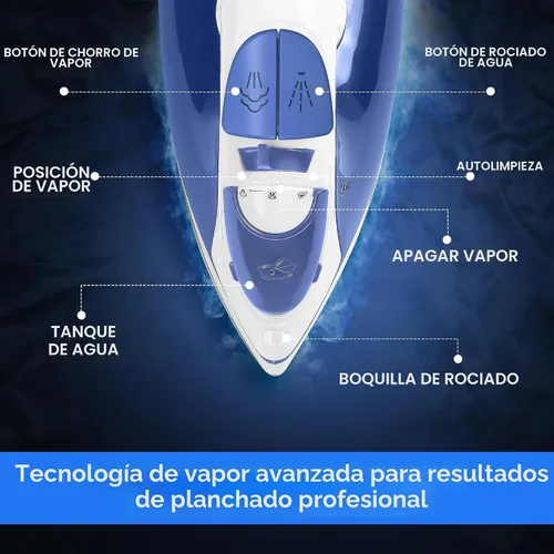 Miniatura 3 de Utopia Home Plancha de vapor para ropa con suela antiadherente, plancha de ropa de 1200 W con control de termostato ajustable, protección