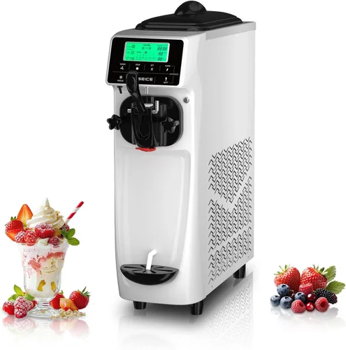 Máquina de helados - Máquina de helado de un solo sabor de 3.5 gales/H, máquina de helado suave de 5 pulgadas con máquina de servicio suave