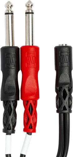 Miniatura 4 de HOSA Paquete de cables estéreo TRS a Dual 1/4" TS Breakout (3 pies)