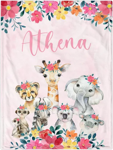 Miniatura 19 de Manta de Bebé Personalizada para Niñas, Manta de Bebé Personalizada con Nombre, Mantas Suaves y Acogedoras Personalizadas con Nombre para Niños