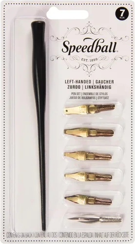 Miniatura 9 de Speedball Calligraphy No-5 Artists Project Set, 2 Porta Plumas y 8 Puntas (SB2962)