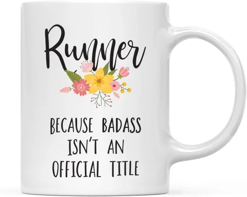 Miniatura 44 de Andaz Press Taza de café de 11 onzas, regalo de broma, tía porque Badass no es un título oficial, gráfico floral, 1 paquete