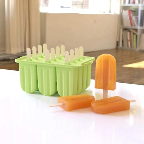 Miniatura 7 de Moldes de paletas reutilizables de 12 cavidades, helado de silicona con tapas y 50 palos de madera, suministros de cocina para paletas de bricolaje