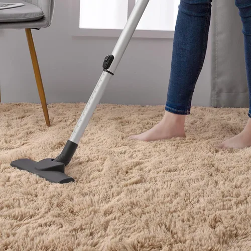 Miniatura 6 de DweIke Alfombras Esponjosas Color Beige para Dormitorio y Sala de Estar, 4x6 Pies Alfombra Suave de Felpa Shaggy Color Tostado Claro para Niñas