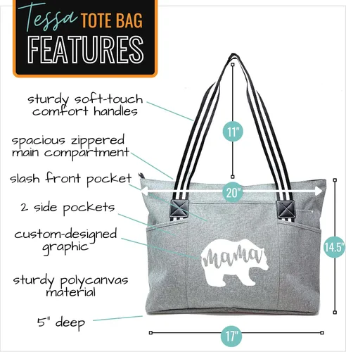 Miniatura 3 de Brooke & Jess Designs Bolsa de mamá para el hospital Bolsa de mano para mamá Bolsas de mamá para mujeres, bolsas de regalo de maternidad para mamás