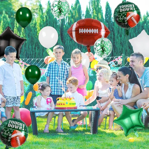 Miniatura 5 de Globos de fiesta de fútbol, globo con forma de fútbol de 27 pulgadas, ramo de globos de látex para adolescentes, decoración de fiesta de cumpleaños