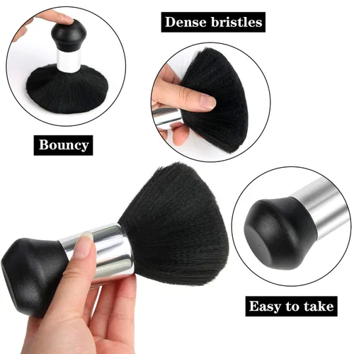 Miniatura 4 de FEBSNOW Capa profesional de corte de pelo con cepillo para el cuello, capa de peluquería de salón, accesorios de corte de cabello (rayas)..