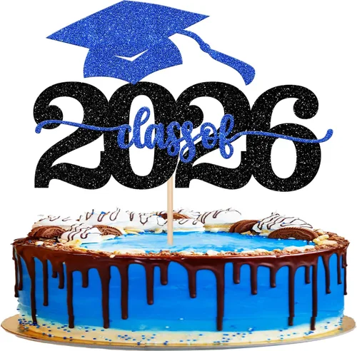 Miniatura 11 de 1 pieza de decoración de pastel de graduación de niña de tacón alto con tapa de graduación con purpurina 2024, selección de pastel de graduación Oro
