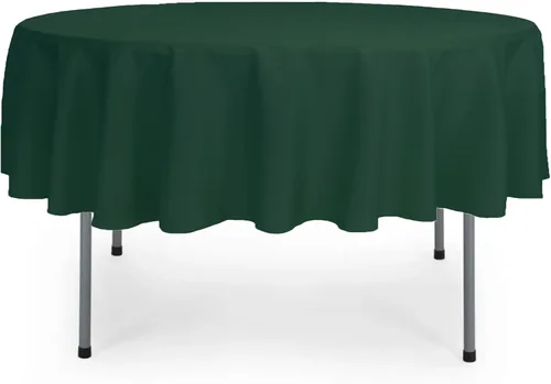 Miniatura 99 de YOUR CHAIR COVERS - Mantel redondo de poliéster prémium de 120 pulgadas - Mantel de lino color champán para mesas redondas estándar