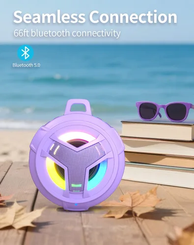 Miniatura 6 de EBODA Altavoz Bluetooth para ducha, altavoces inalámbricos portátiles impermeables IP67 pequeños, flotantes, tiempo de reproducción de 24H