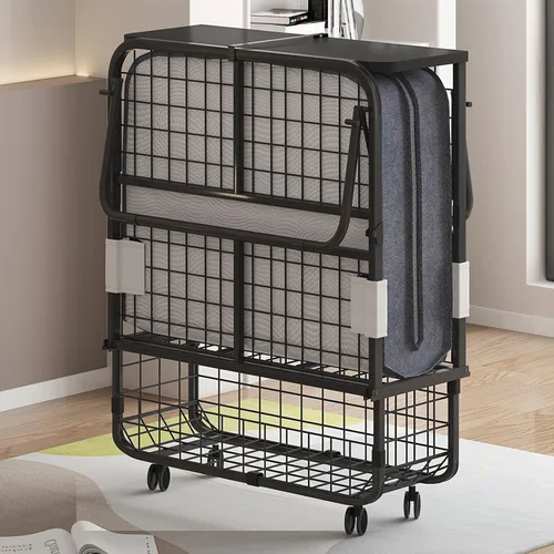 Miniatura 10 de ijuicy Cama plegable, cama plegable de 75 x 38 pulgadas con colchón de 5 pulgadas de grosor mejorado para adultos con funda de almacenamiento