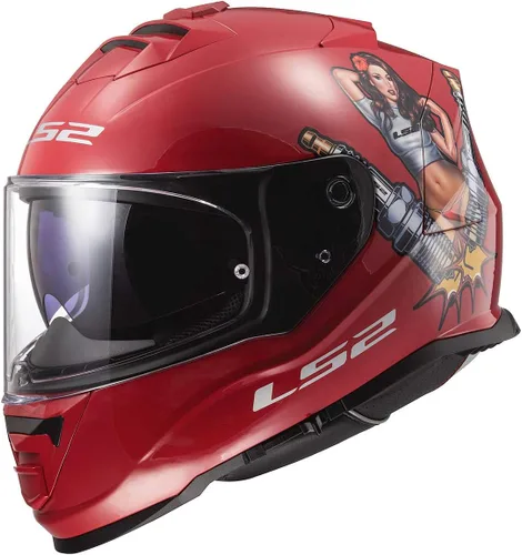 Miniatura 18 de LS2 Helmets Assault - Casco integral para motocicleta con protector solar