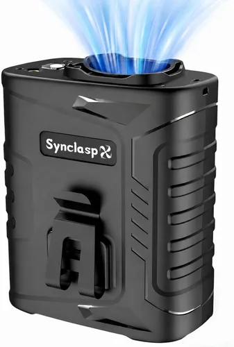Miniatura 13 de Ventilador de cintura, ventilador recargable de clip de cinturón de 10000 mAh, flujo de aire turbo de 59 pies/s, 18500 rpm, 6 velocidades, hasta 35