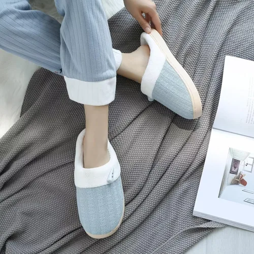 Miniatura 7 de NineCiFun Pantuflas para mujer, cómodas, ligeras, para casa, sin cordones, de espuma viscoelástica, para dormitorio, para interiores y exteriores