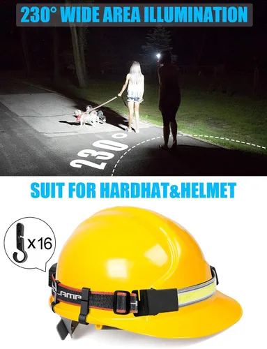 Miniatura 3 de Linterna Frontal LED 4 Unidades, 1000 Lúmenes 230° Haz Ancho, Lámpara de Cabeza Recargable USB con Luz Trasera Roja, Linternas Frontales Ligeras e