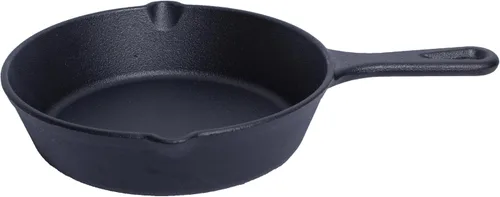 Miniatura 8 de Juego de utensilios de cocina de hierro fundido de 5 piezas, sartenes pre-sazonadas de 12 y 8 pulgadas, 2 planchas planas y salvamanteles