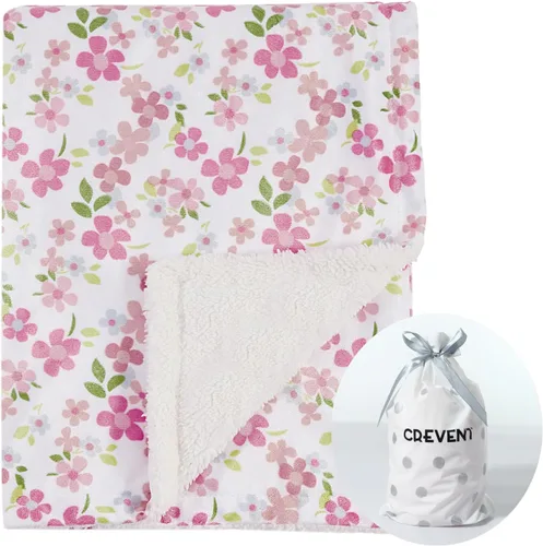 Miniatura 14 de CREVENT Manta de bebé de minky para niñas y niños, manta suave de felpa para recién nacidos - 30 x 40 pulgadas (Animal)
