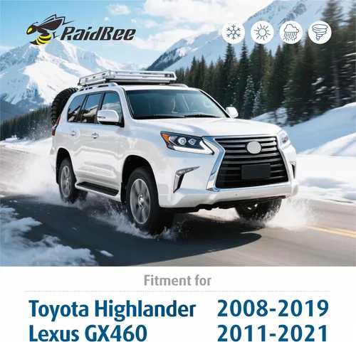 Miniatura 2 de Raidbee® Escobillas de repuesto para limpiaparabrisas Toyota Highlander 2008 2009 2010 2011 2012 2013 2014 2015 2016 2017 2018 2019 para todas