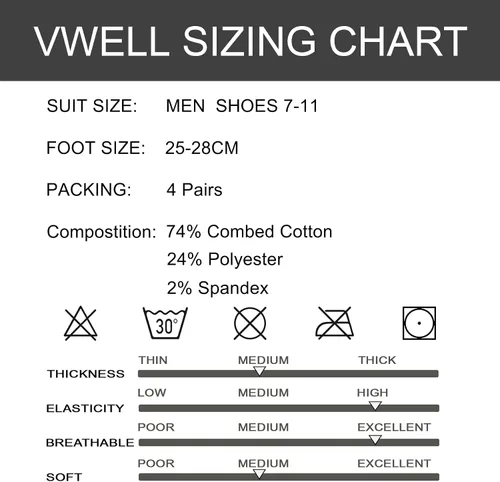 Miniatura 4 de VWELL Calcetines de algodón con dedos de cinco dedos, calcetines deportivos para correr, 4 pares, talla 7-11