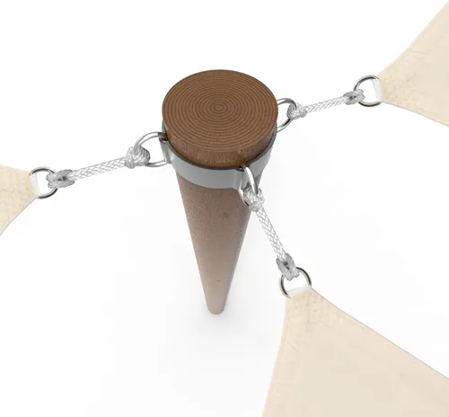 Miniatura 4 de Abrazadera de anillo en D de 3 pulgadas de diámetro para poste de soporte de vela de sol