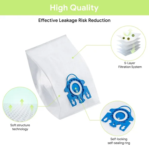 Miniatura 2 de Puredaisy - Bolsas de repuesto para aspiradoras Miele GN, paquete de 10 bolsas, 3 juegos de filtro, 1 cepillo pequeño, compatible con Classic C1