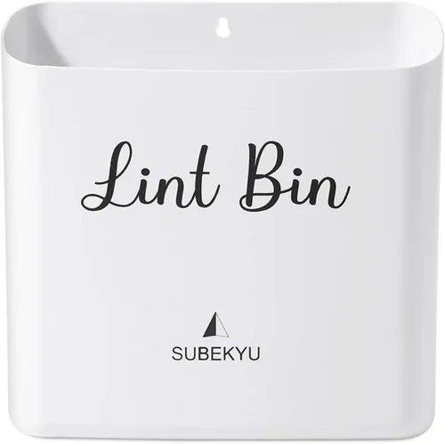 SUBEKYU Contenedor magnético de pelusa para lavandería, pequeño contenedor de basura o contenedor de almacenamiento de ropa para colgar en la