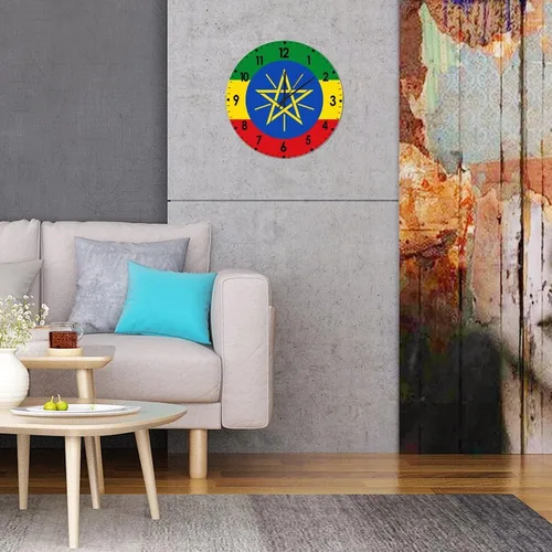 Miniatura 821 de Cheyan Reloj de pared con bandera de Canadá de 12 pulgadas, silencioso, sin tictac, de PVC, funciona con pilas, reloj redondo decorativo, regalo