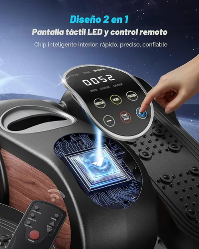 Miniatura 4 de MERACH Under Desk Elliptical Machine, Leg Exerciser While Sitting for Seniors with 12-Speeds & Remote Control, Quiet Portable Electric Seated Pedal