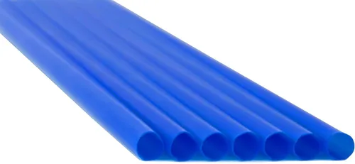 Miniatura 3 de Paquete de 250 pajitas de plástico sin envolver sin BPA (azul, 10 x 0.28 pulgadas) hechas en Estados Unidos