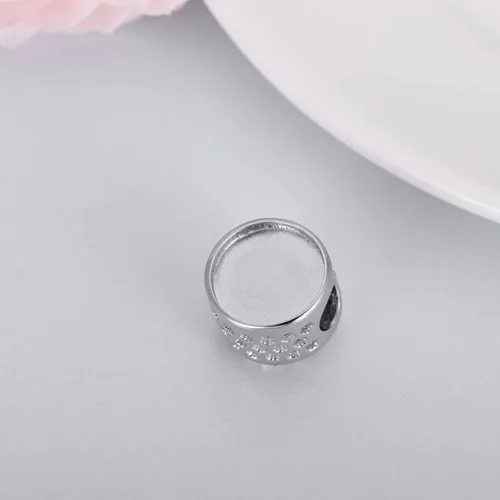 Miniatura 29 de LONAGO Abalorio personalizado con foto de plata de ley 925 con diseño de hueso de perro para pulsera