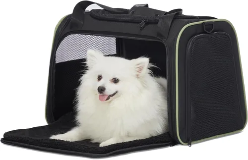Miniatura 21 de PETSFIT Transportador de gatos grandes, transportador para perros pequeños de menos de 25 libras, transportador suave para mascotas, jaula para Rosa