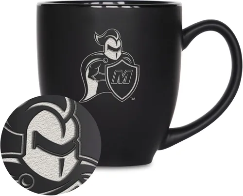 Miniatura 75 de Rico Industries - Taza de cerámica mate negra con grabado láser estándar de 15oz para NCAA (escuelas T & U) - Para bebidas calientes o frías