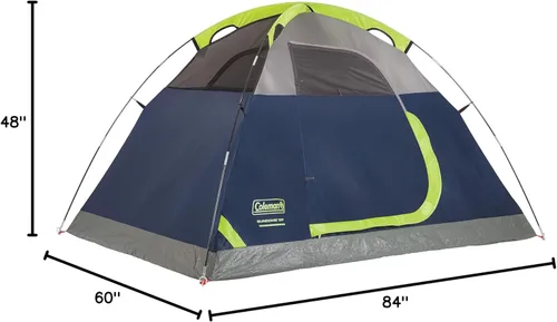 Miniatura 11 de Tienda de campaña Coleman Sundome con toldo contra lluvia, juego de tiendas para 2/3/4/6 personas, se monta en 10 minutos, refugio a prueba de clima