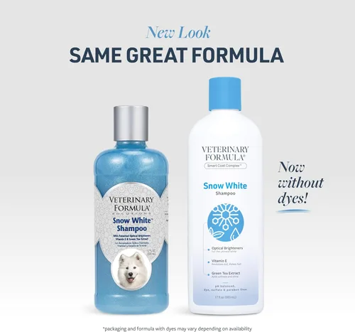 Miniatura 2 de Veterinary Formula Smart Coat Complex Snow White Shampoo para perros y gatos, 17 onzas líquidas, elimina suavemente las manchas y el amarillamiento