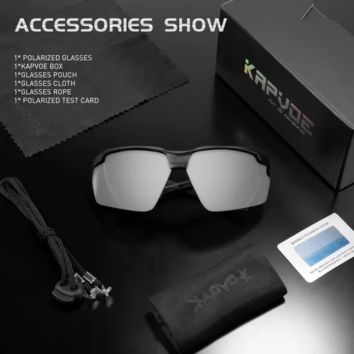 Miniatura 7 de KAPVOE Gafas de sol deportivas polarizadas para ciclismo, béisbol, correr, bicicleta de montaña, triatlón, golf, MTB para hombres y mujeres