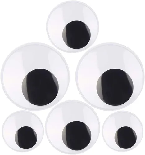 Miniatura 7 de DIYASY Ojos grandes de 2 pulgadas, 3 pulgadas, 4 pulgadas, con autoadhesivo, 8 piezas para decoraciones de Navidad