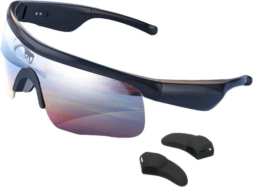 Gafas de sol polarizadas Bluetooth deportivas, ciclismo, correr, para hombres y mujeres, UV400 con Bluetooth envolventes con altavoces HD abiertos y