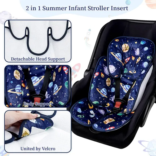 Miniatura 2 de Pea Pod - Soporte de cabeza para asiento de auto para bebé recién nacido, 2 en 1 Apoyo de cabeza y cuerpo para asiento de auto infantil para niños