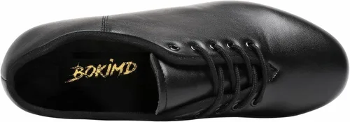 Miniatura 2 de Mens Split Sole Jazz Tap Dance Shoe Black Leather Dance Shoe
